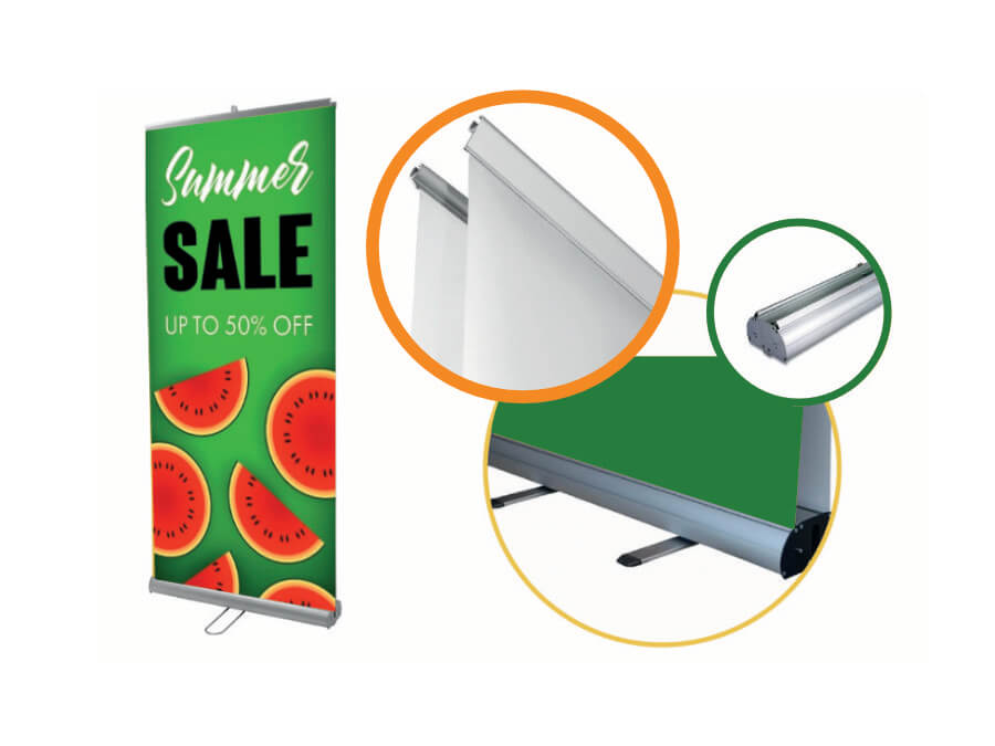 Porta Pendón Doble Roll Up